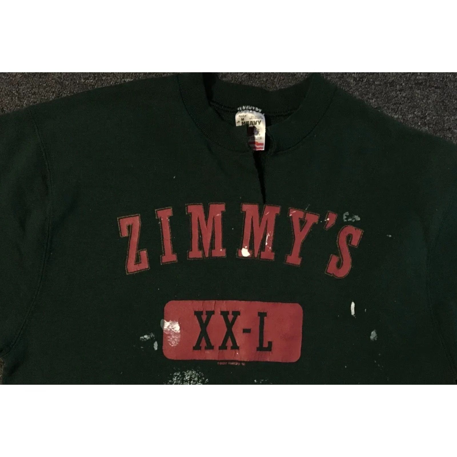 Thrasher VINTAGE Zimmys PE Thrashed Faded Paint Sweatshirt M USA School Track Grunge Surf Hoodie Mens Green 90s Size US M / EU 48-50 / 2 - 7 Thumbnail