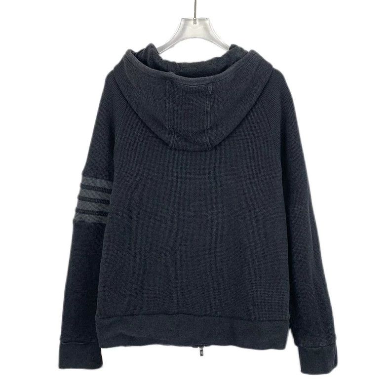 Thom Browne Thom Browne Black classic four-bar cotton hooded long-sleev Size US M / EU 48-50 / 2 - 2 Thumbnail
