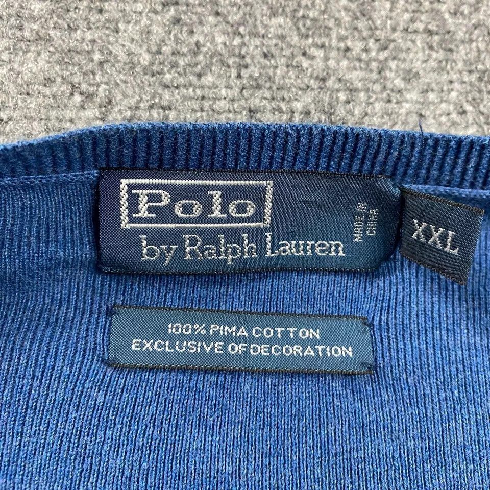 Polo Ralph Lauren Vintage Polo Ralph Lauren Sweater XXL V-Neck Pima Cotton Size US XXL / EU 58 / 5 - 3 Thumbnail