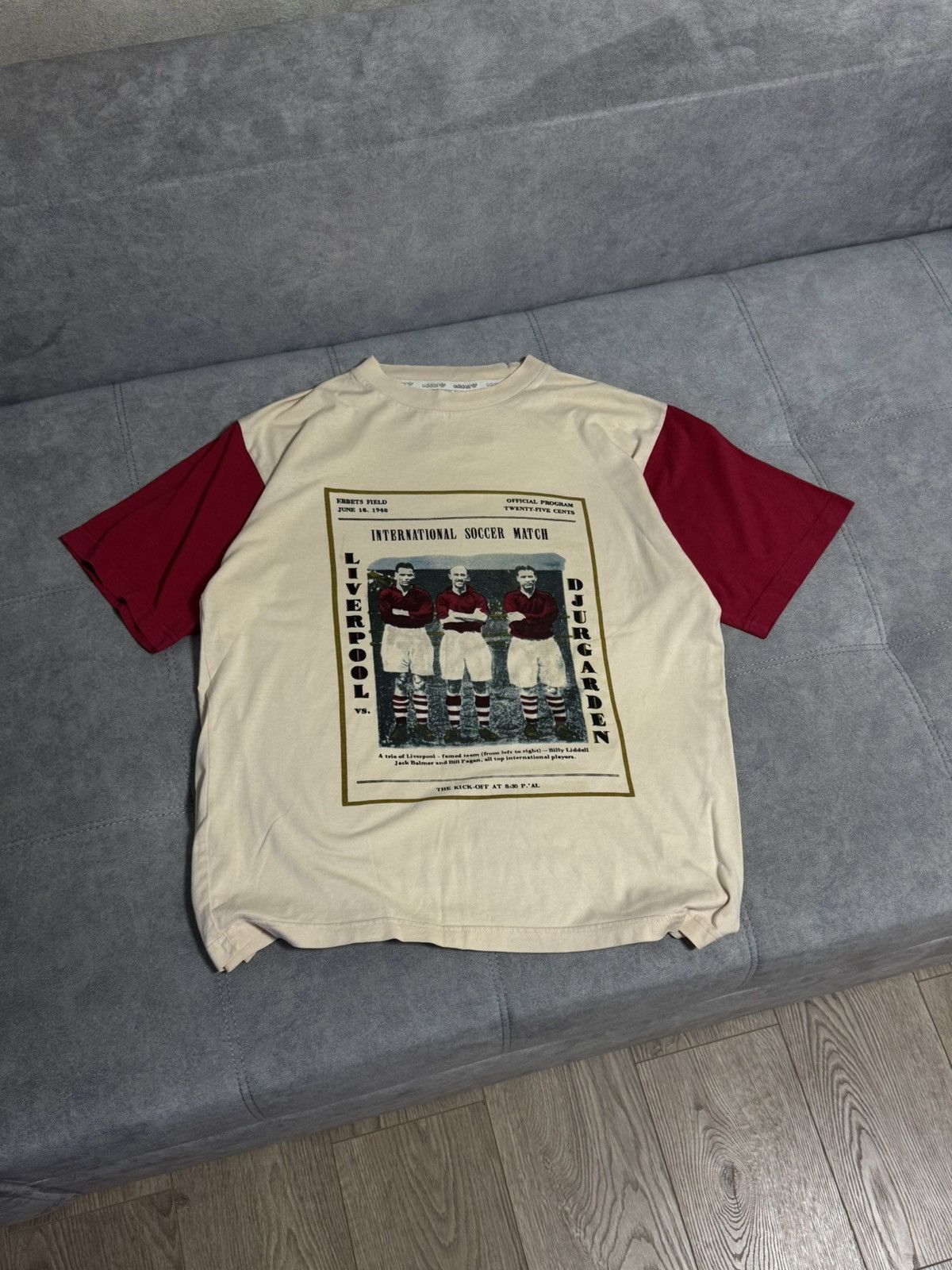 Adidas × Vintage Vintage Archive Liverpool vs Djurgarden 1948 soccer t-shirt Size US M / EU 48-50 / 2 - 4 Thumbnail