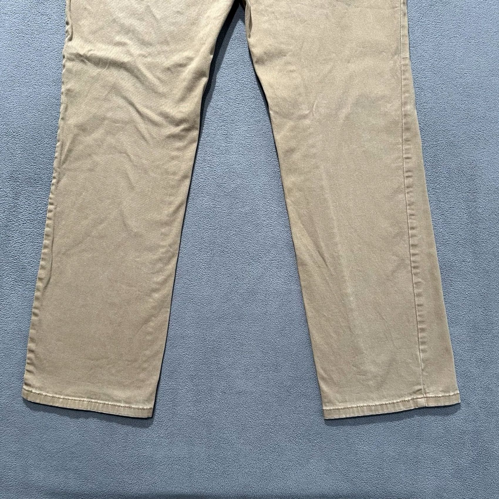Charter Club Charter Club Pants Womens 16 Brown Tan Straight Chino Cotton Blend - Regular Rise, 30 Inseam, Flat Front, Button Zip - City Style Size 38" / US 16 / IT 52 - 6 Thumbnail