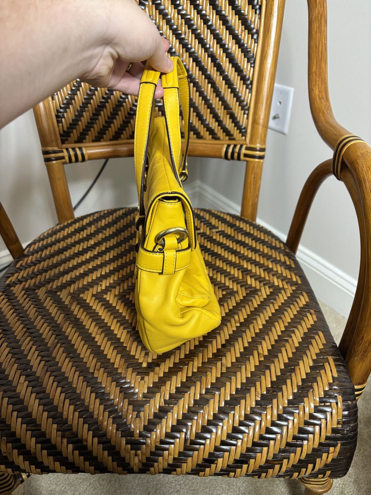 Coach Coach Campbell Crossbody Bag Yellow Rare Size ONE SIZE - 4 Thumbnail