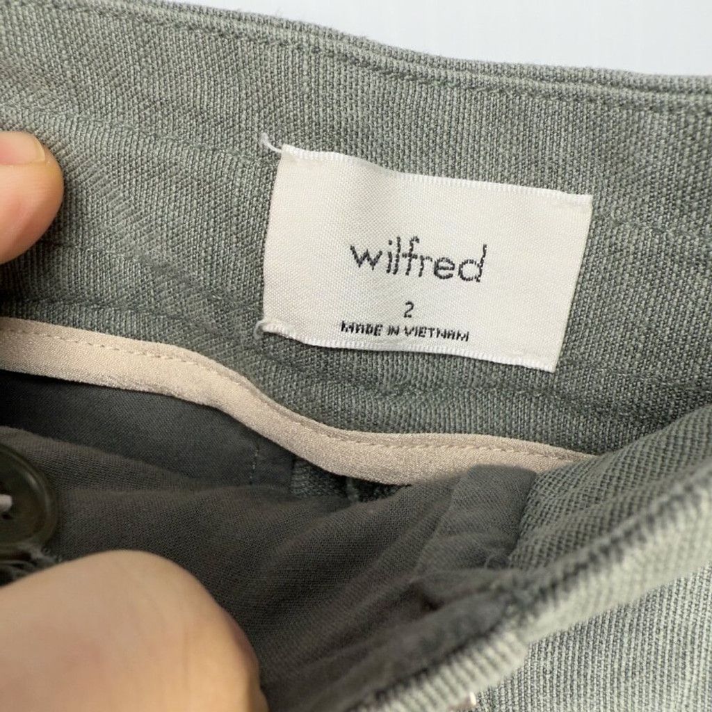 Other WILFRED ARITZIA Allant Linen Blend Green Pants Size 2 Size 24" / US 00 / IT 34 - 2 Thumbnail
