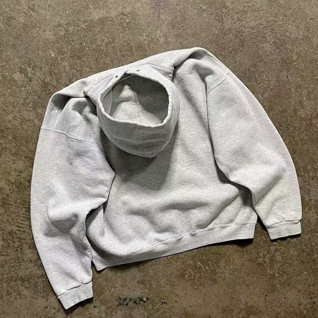 Japanese Brand × Vintage Grey washed vintage letter print oversized hoodie Size US L / EU 52-54 / 3 - 2 Thumbnail