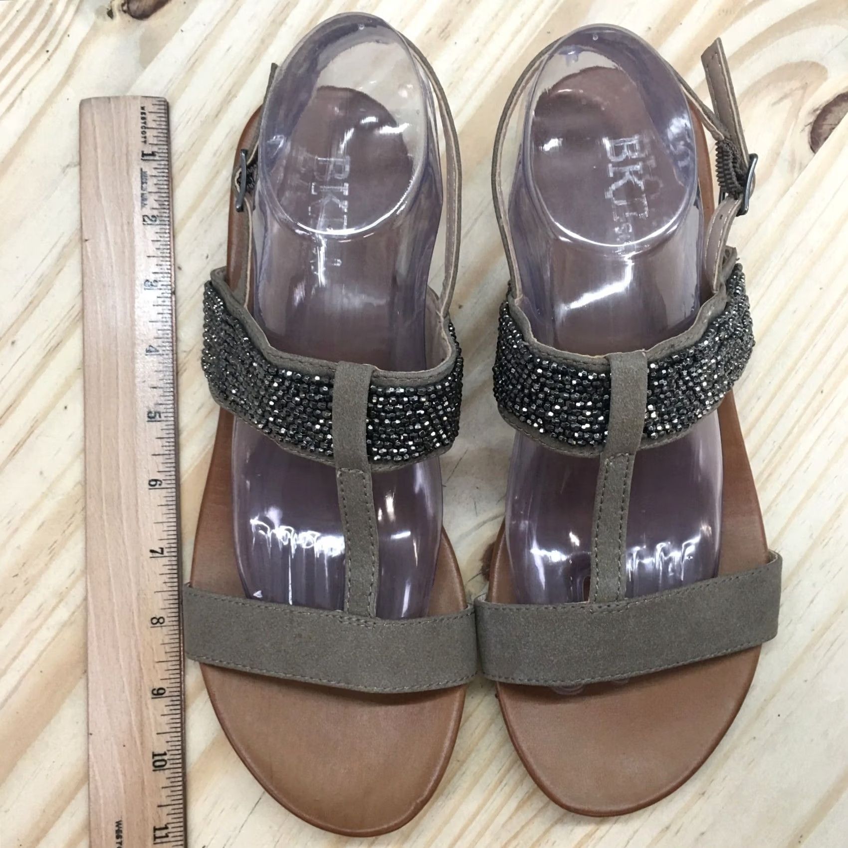 Vintage SOLE BKE Sandals Womens Slingback Brown Ankle Strap Casual Toe Post Size 10 M Size US 10 / IT 40 - 5 Thumbnail