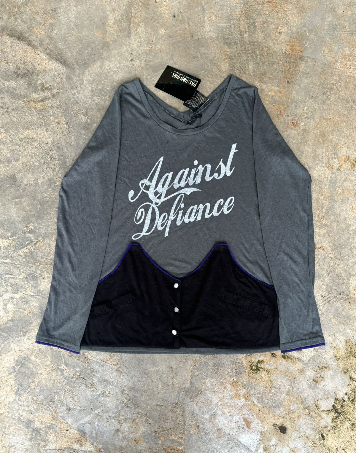 Hysteric Glamour × Japanese Brand Y2k Passion Girl Against Depiance Longsleeve Size M / US 6-8 / IT 42-44 - 1 Thumbnail