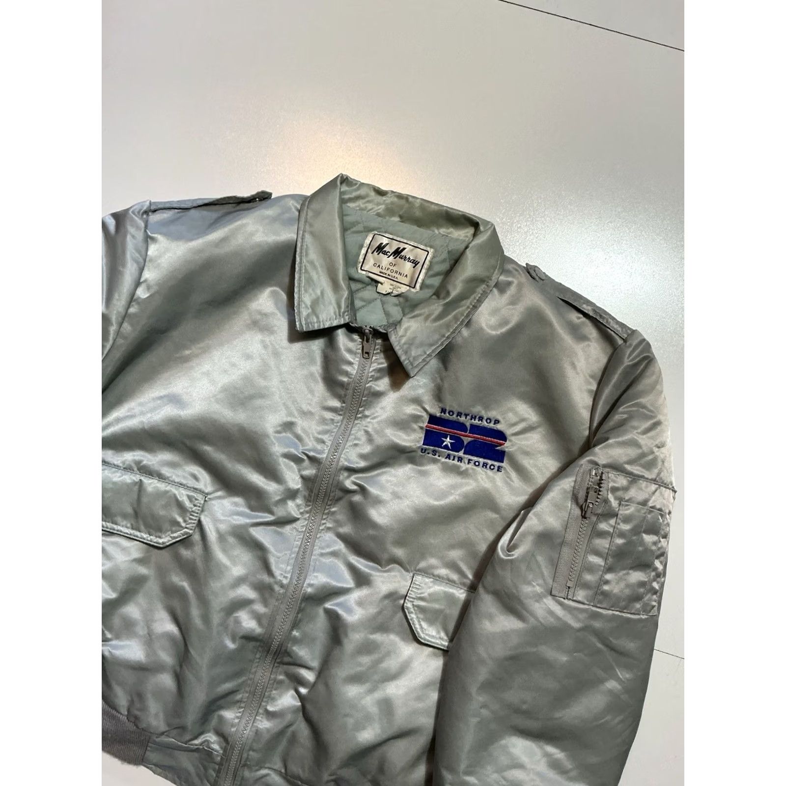 Vintage VINTAGE MacMurray USAF Northrop B-2 Stealth Bomber Satin Flight Jacket XL Mens Size US XL / EU 56 / 4 - 5 Thumbnail