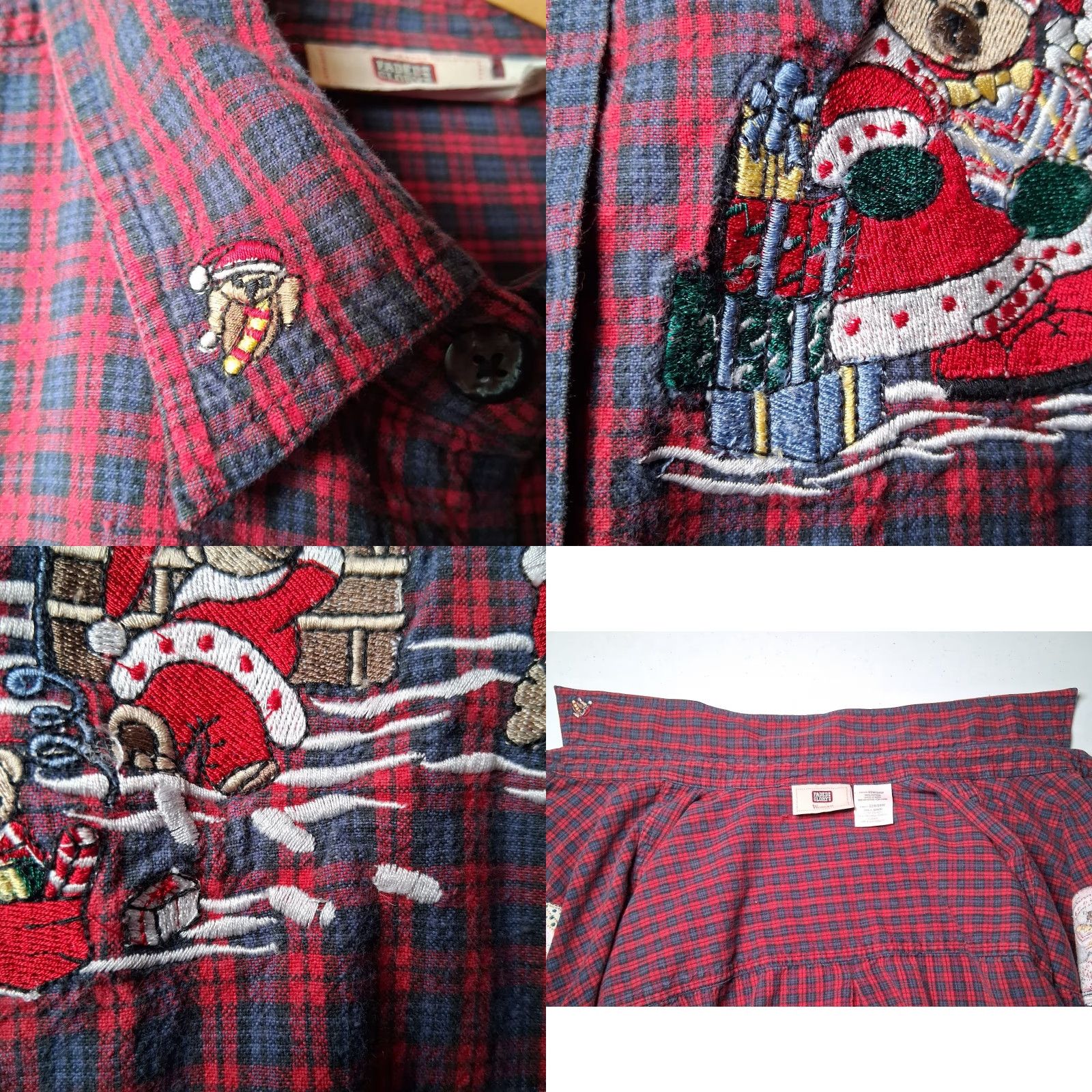 Faded Glory Faded Glory Christmas Shirt Women Plus Size 22/24W Red Plaid Santa Bear Button-Up Embroidered Holiday Blouse Size 3XL / US 20-22 - 9 Thumbnail