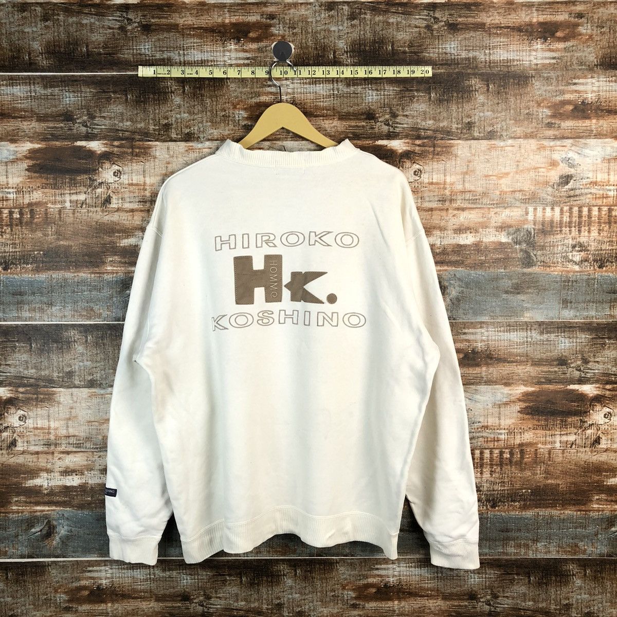 Hiroko Koshino Homme Hiroko Koshino Homme White Sweatshirt #A2289 Size US L / EU 52-54 / 3 - 1 Thumbnail