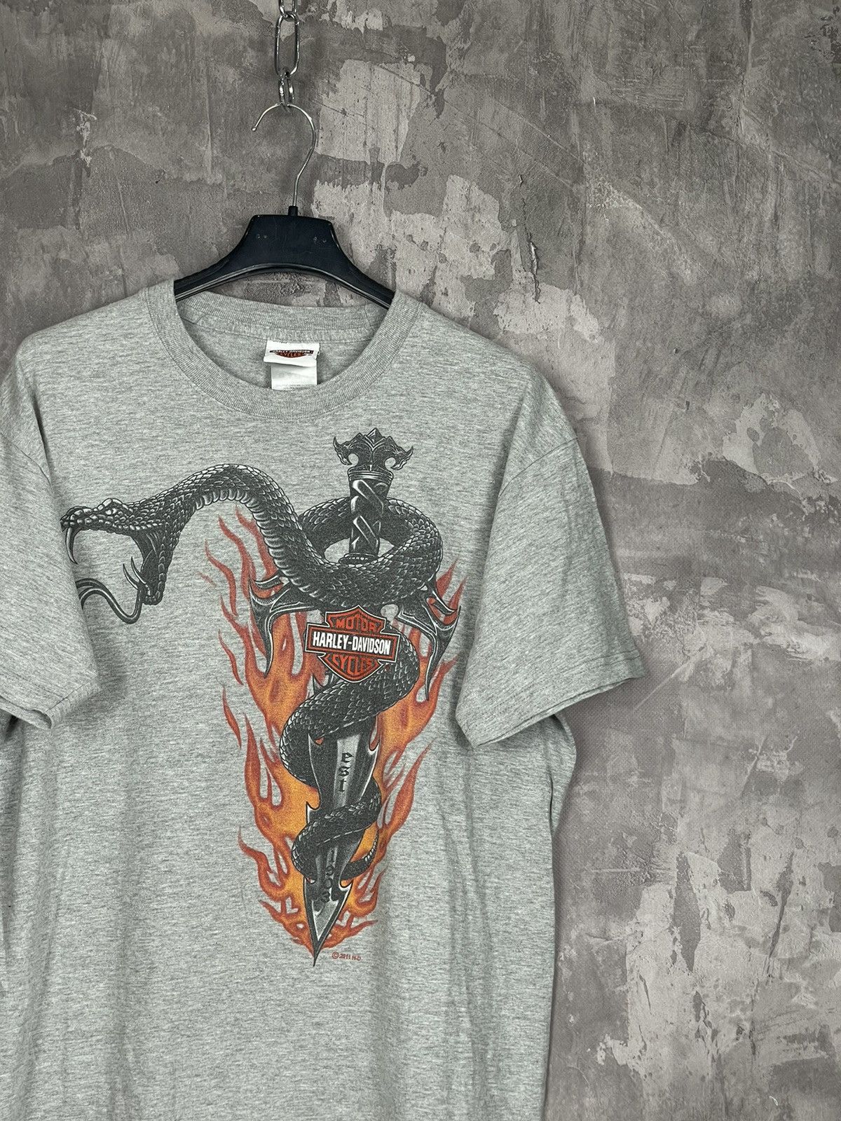 Harley Davidson × Vintage Vintage 2000s Y2K Harley Davidson Snake Graphic T Shirt Size US M / EU 48-50 / 2 - 5 Thumbnail