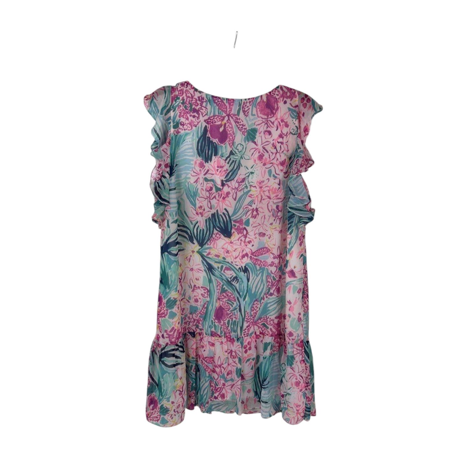 Lilly Pulitzer Lily Pulitzer Nora multi via flora Pink Floral Casual Dress Size L / US 10 / IT 46 - 2 Thumbnail