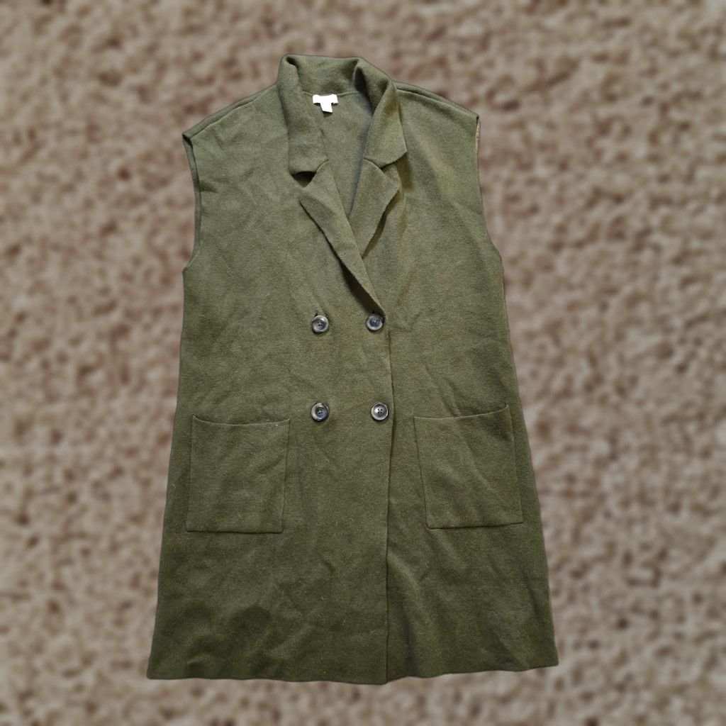 J. Jill J Jill Vest Womens Size Small Petite Green Button Pockets Capsule Knit Sweater Vest Women Casual Knit Vest S Green J. Jill Womens Size S / US 4 / IT 40 - 1 Thumbnail
