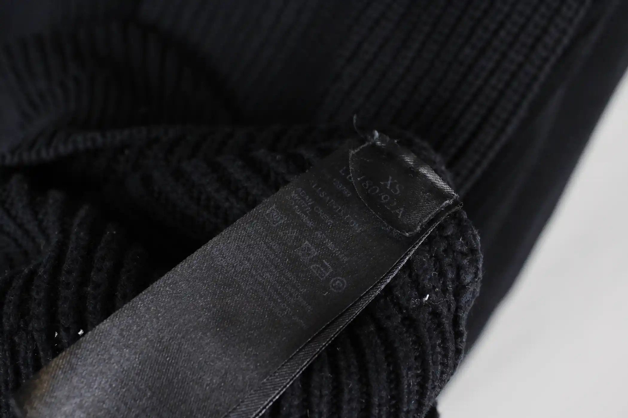 Allsaints All Saints Black Adan Crew Knit Ribbed Cotton Sweater Size US XS / EU 42 / 0 - 4 Thumbnail