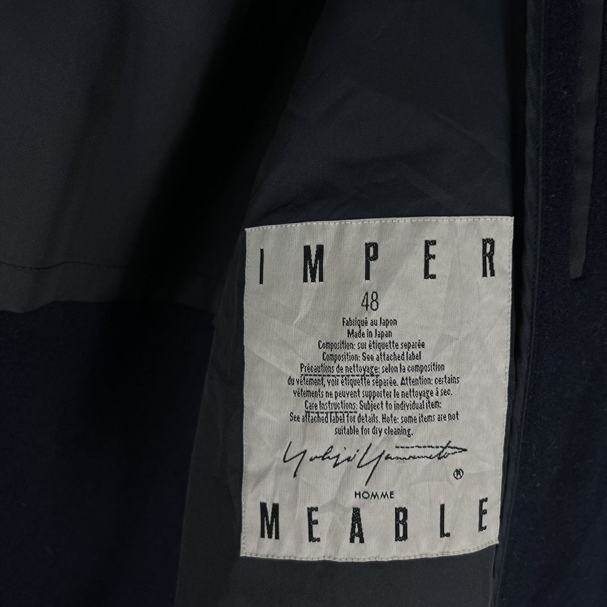 Yohji Yamamoto 🔥RUNWAY 90’s IMPER MEABLE YOHJI YAMAMOTO WOOL LONG FLY COATS Size US S / EU 44-46 / 1 - 14 Thumbnail