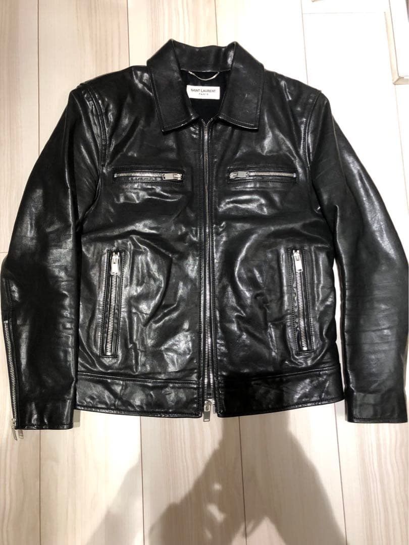 Saint Laurent Paris Saint laurent 14FW cafe racer leather jacket sz44 Size US S / EU 44-46 / 1 - 1 Thumbnail
