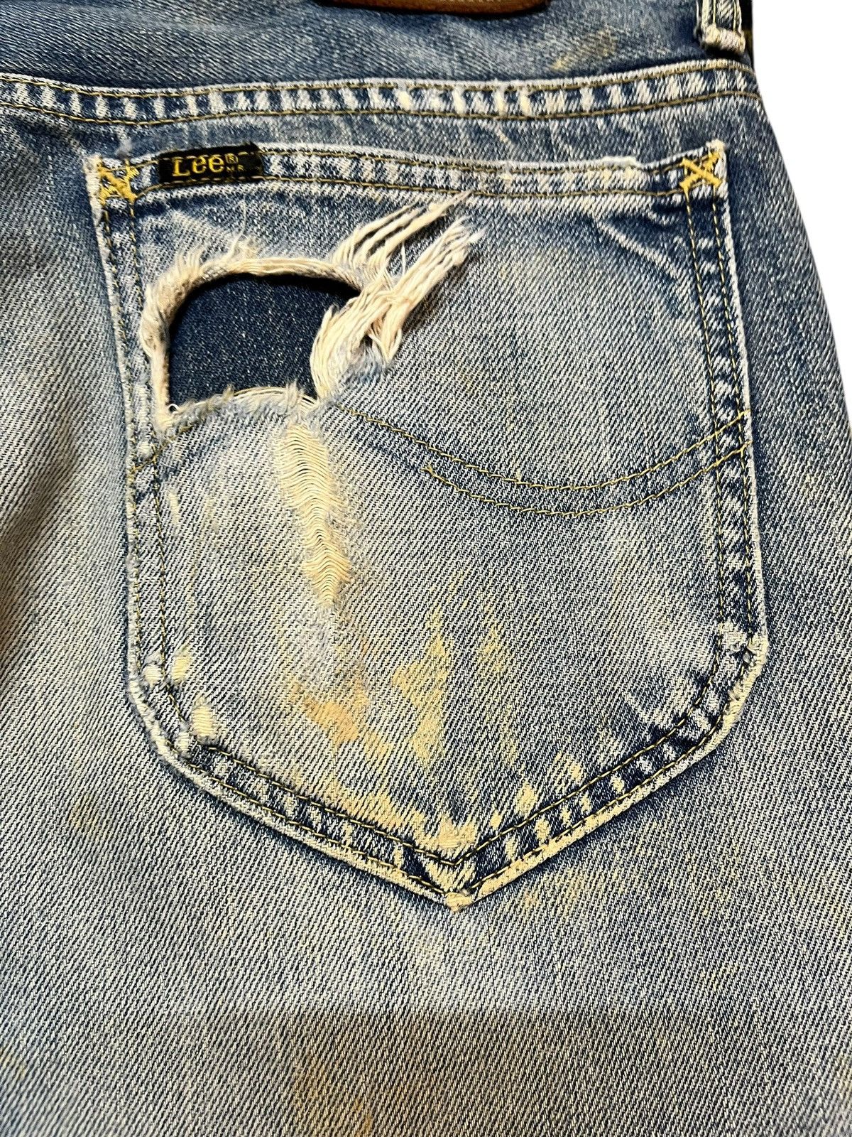 Lee Vintage Lee MR Mudwash Ripped Distressed Denjm Size US 31 - 7 Thumbnail