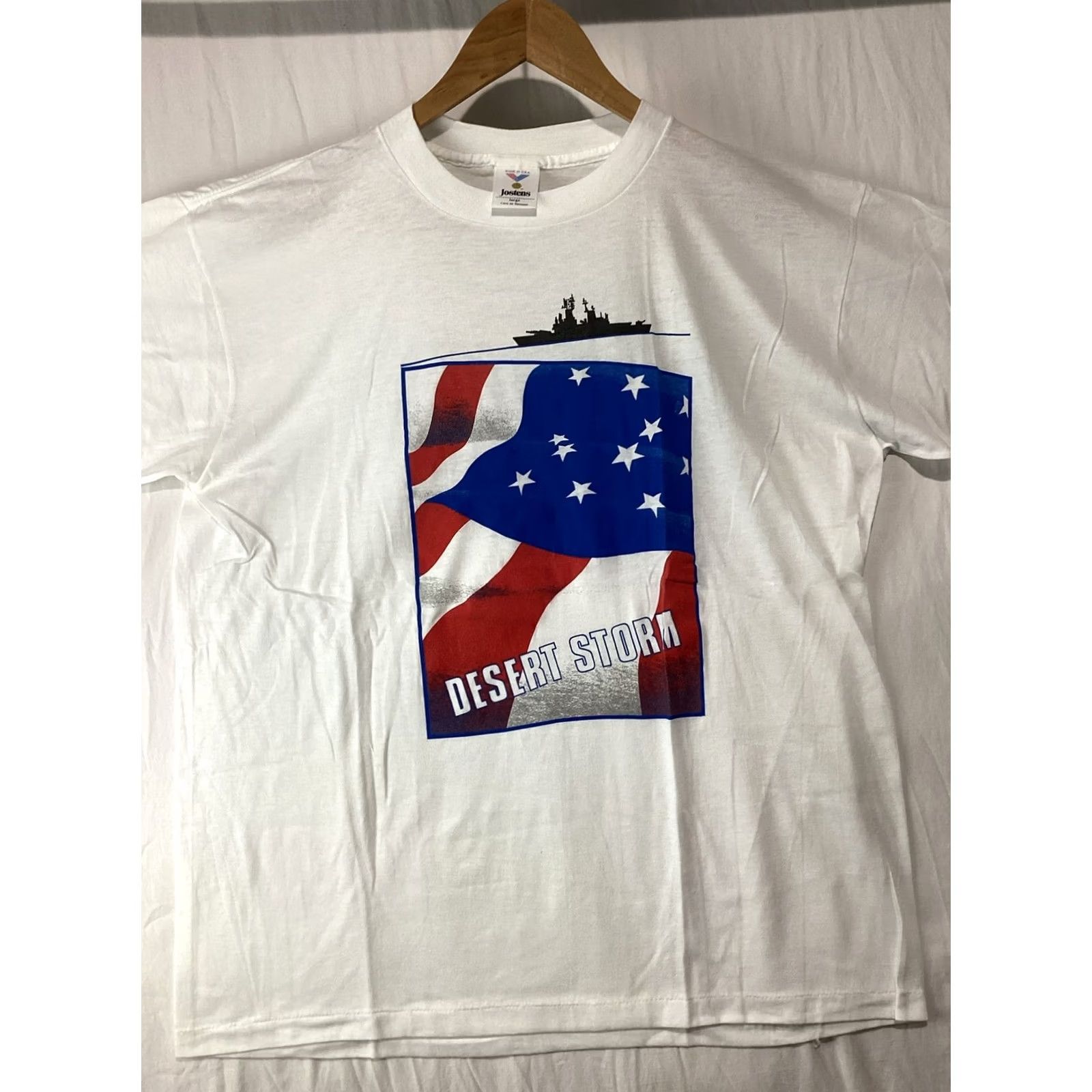 Vintage VINTAGE Gulf War Shirt Mens L Desert Storm Military 90s T-Shirt White Cotton Blend Polyester Crew Neck Short Sleeve Logo USA 90s Mens Size US L / EU 52-54 / 3 - 2 Thumbnail