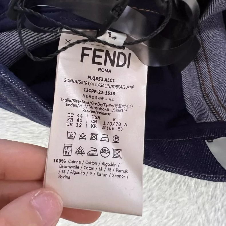 Fendi Fendi Dark Blue Denim Skirt Size 44 Size US 44 / EU 60 - 5 Thumbnail