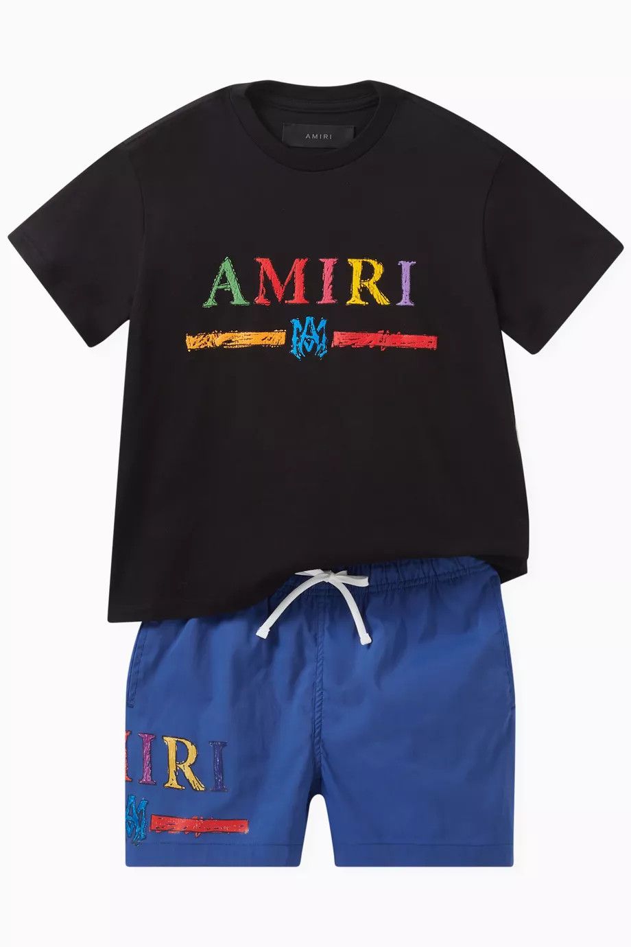 Amiri o1w1db11224 KIDS Crayon Sketch Cotton Jersey T-Shirt Black Size US XXS / EU 40 - 2 Thumbnail