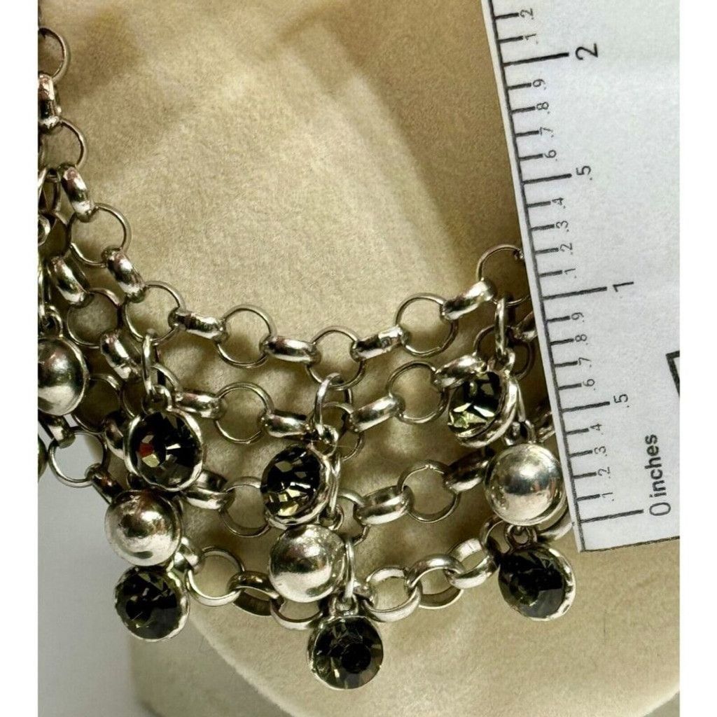 I Love NY NY Chainmail Bead Boho Statement Necklace 17-19" Size ONE SIZE - 3 Thumbnail