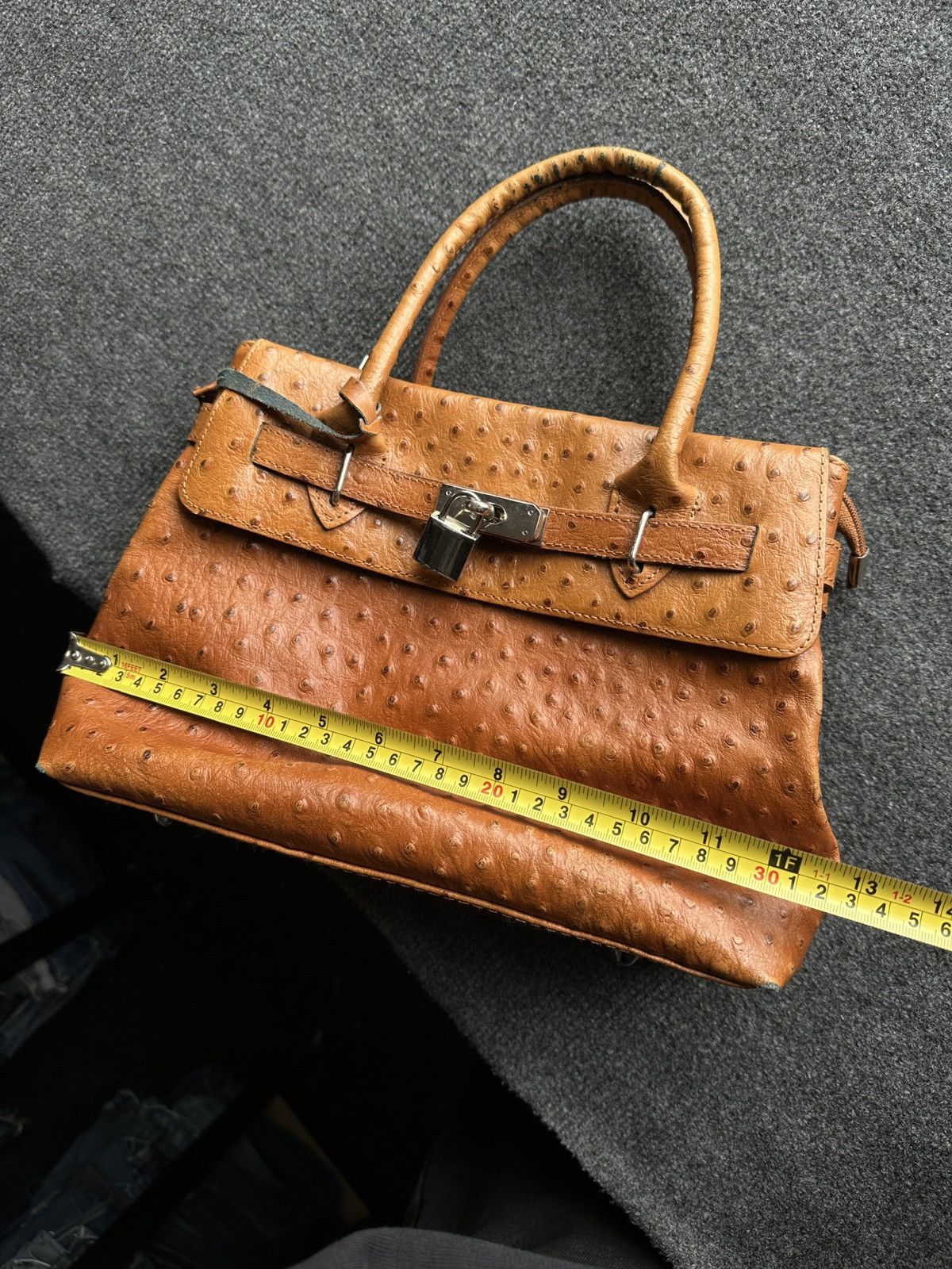 Other 🚨 WOMEN OSTRICH BROWN BIRKIN HAND BAG LUXURY kelly hermes Size ONE SIZE - 19 Thumbnail
