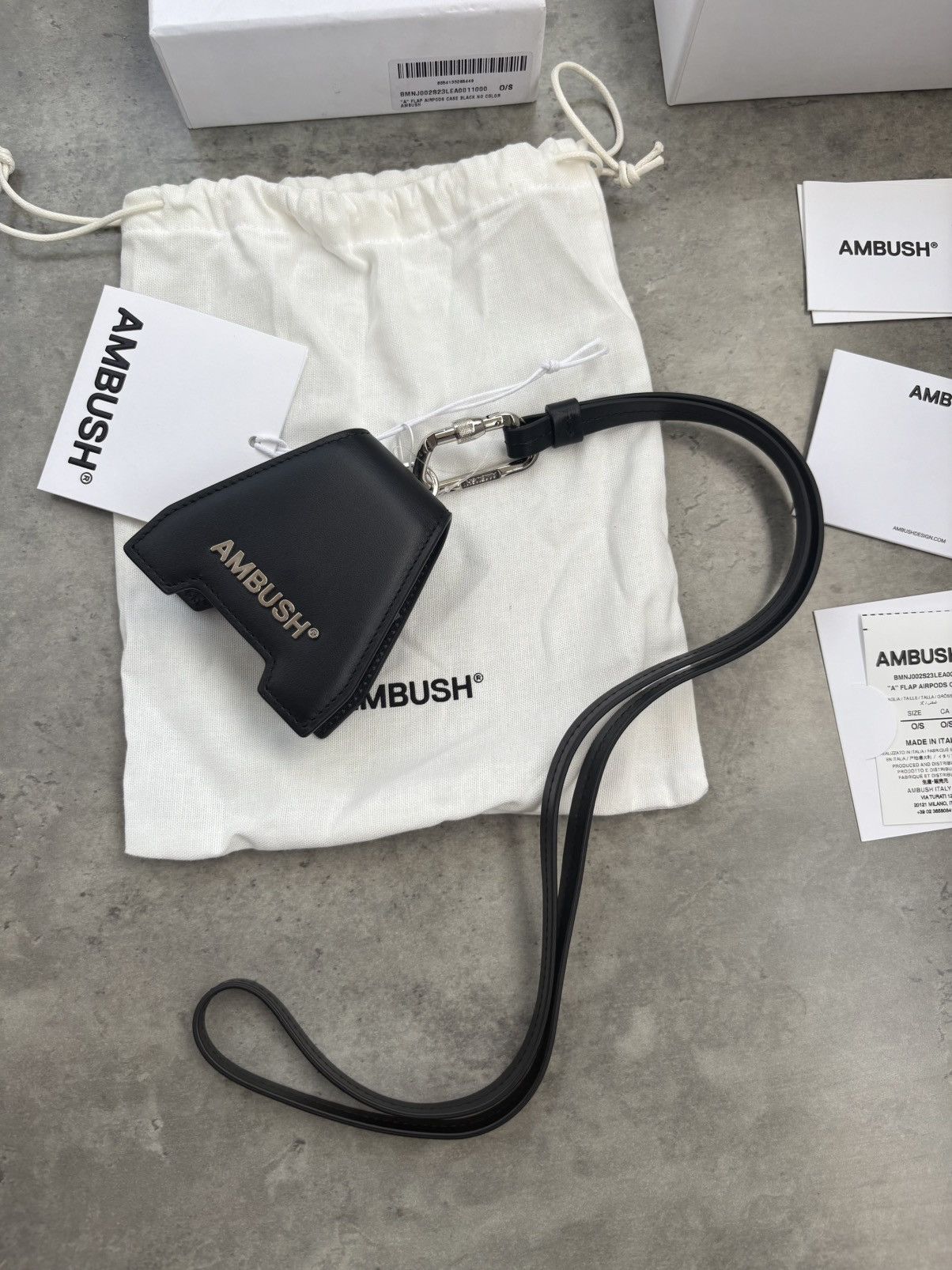 Ambush Design Ambush AirPods case calf leather black full set Size ONE SIZE - 7 Thumbnail