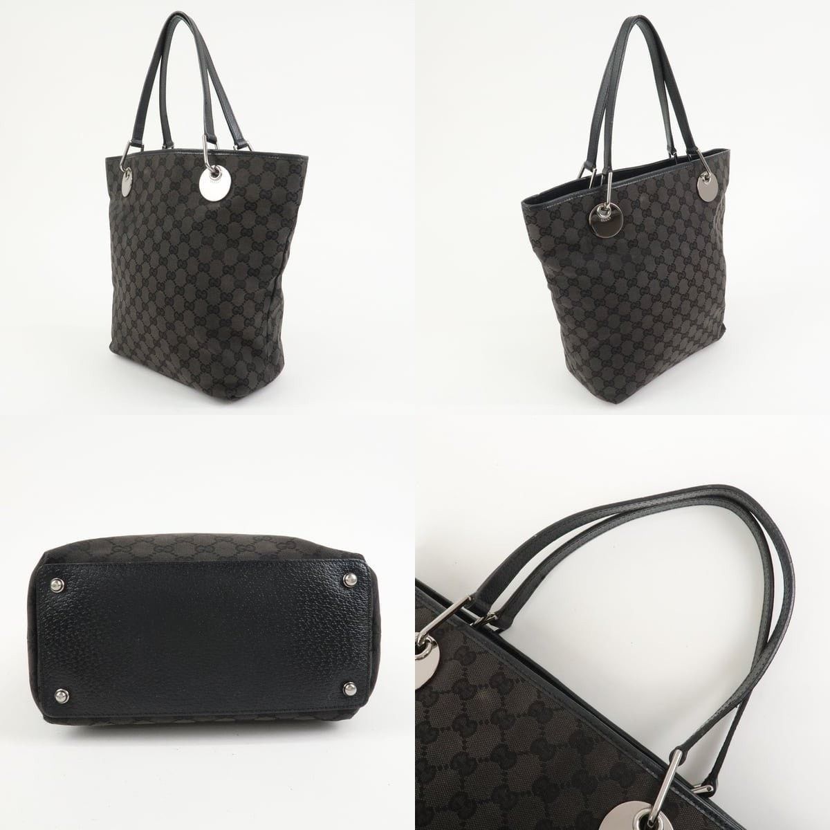 Gucci Gucci GG Canvas Tote Black Size ONE SIZE - 3 Thumbnail