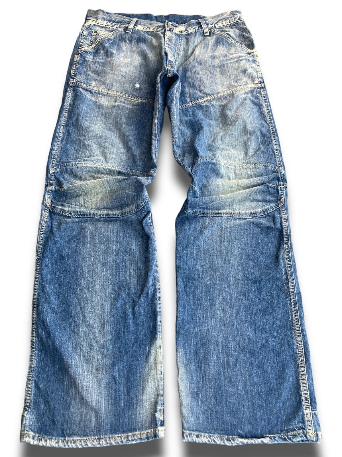Vintage G Star Raw Baggy Double Knee Flared Jeans