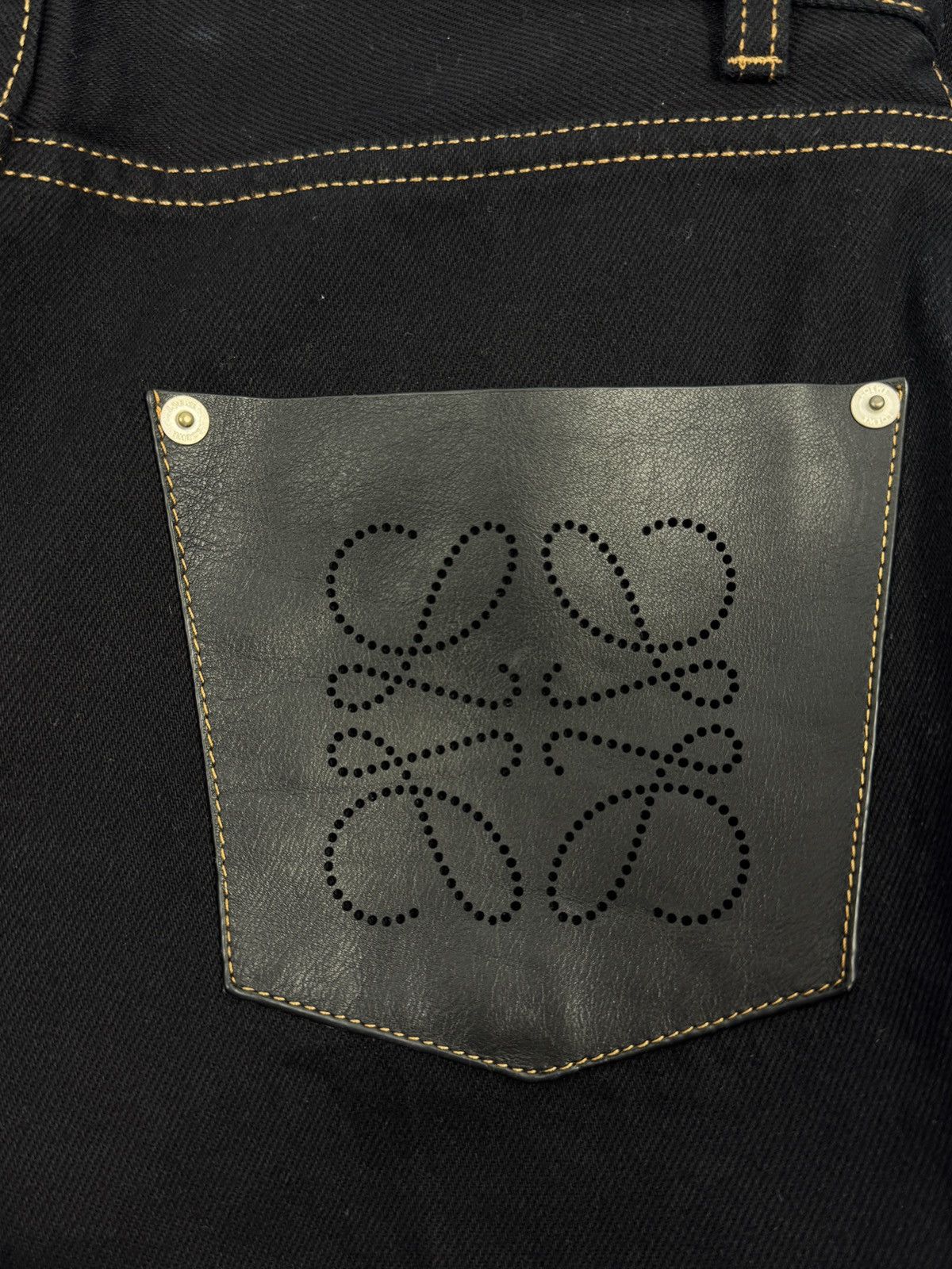 Loewe LEATHER POCKET DENIM JEANS Size US 30 / EU 46 - 3 Thumbnail