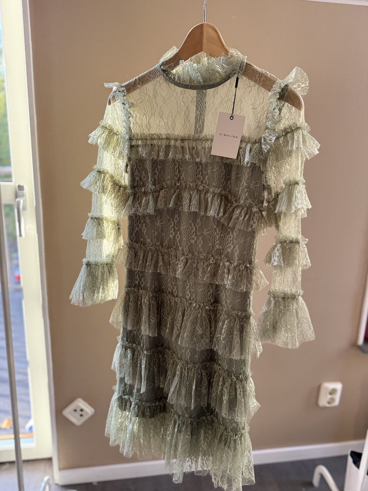 Other By Malina Green Lace dress Size S / US 4 / IT 40 - 7 Thumbnail