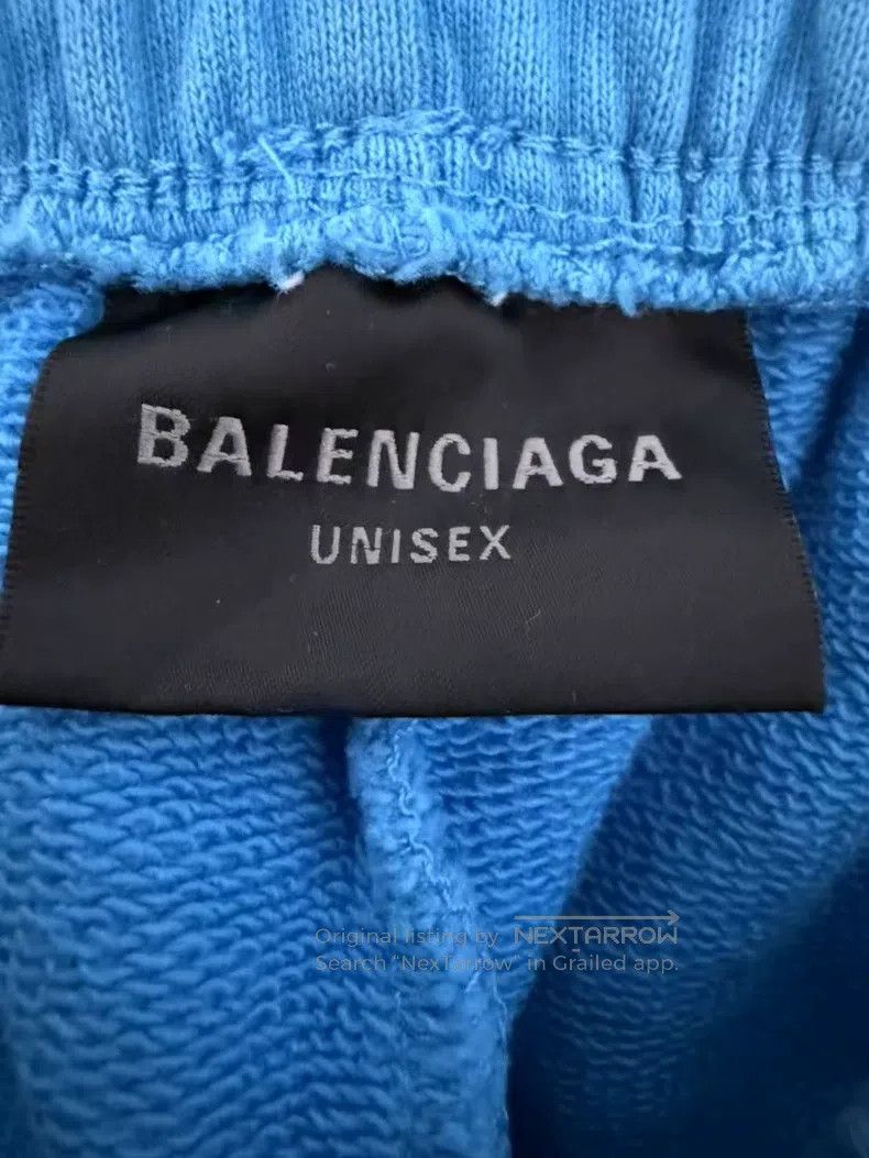 Balenciaga Balenciaga size XXS Blue Cola Print Shorts Destroyed Desig Size US 27 - 3 Thumbnail