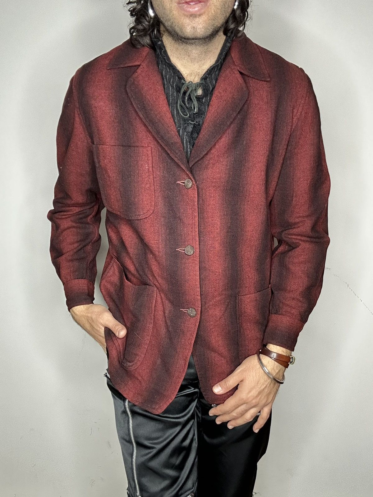 Pendleton Pendleton Country Red Blazer Shirt Size 38R - 5 Thumbnail