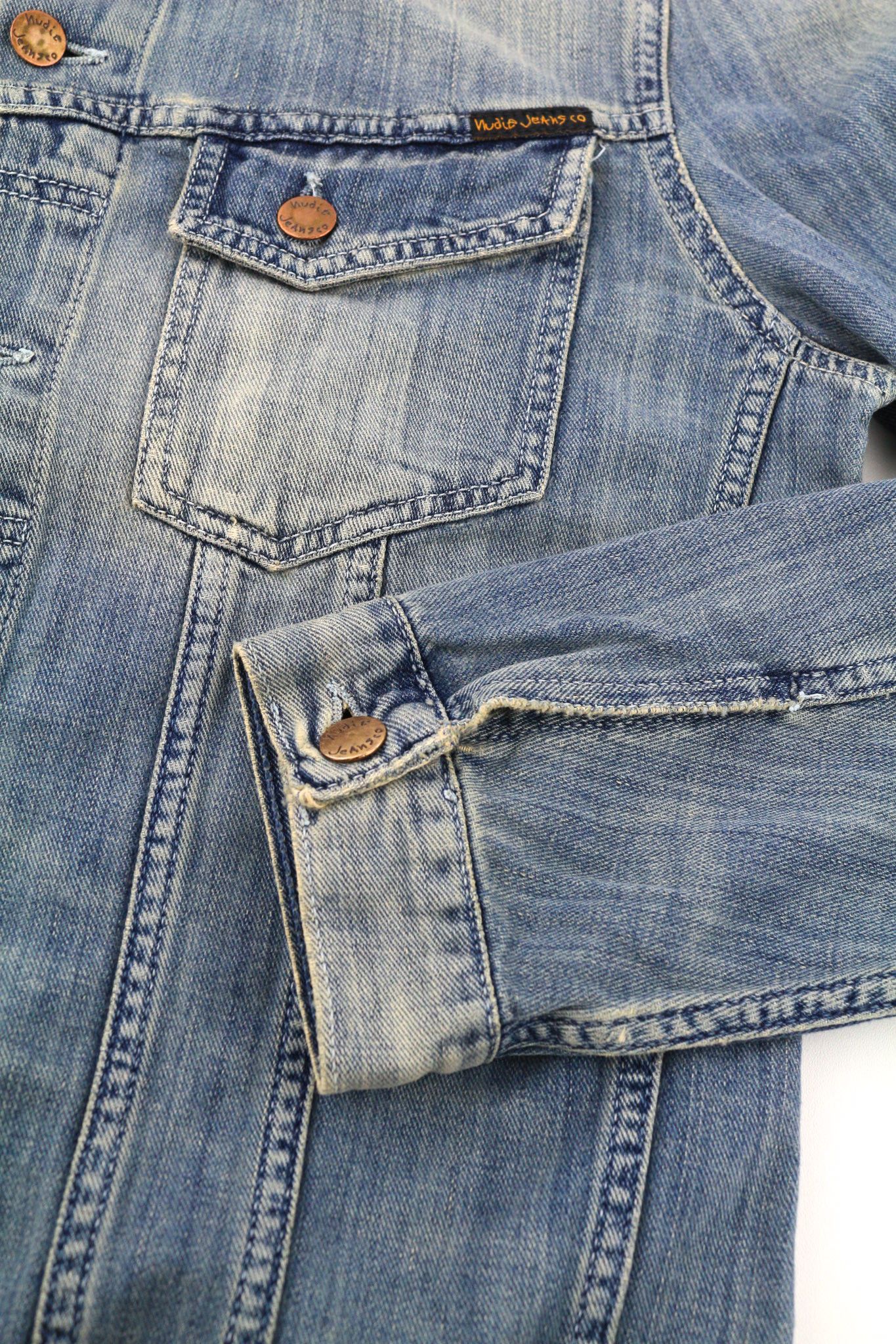 Nudie Jeans BILLY M Denim Light Shades Spread Blue Jacket 80754 Size US M / EU 48-50 / 2 - 5 Thumbnail