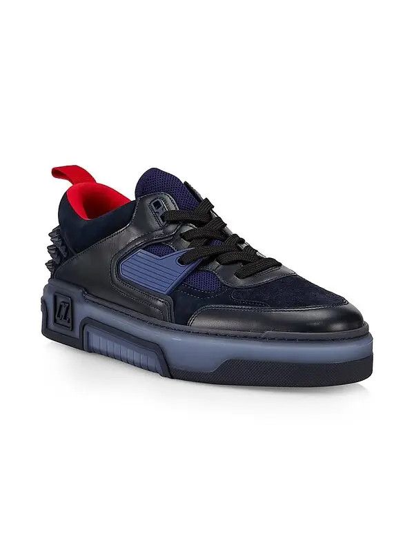 Christian Louboutin os11x0125 Astroloubi Mesh-Paneled Leather & Suede Sneakers Size US 10 / EU 43 - 2 Thumbnail