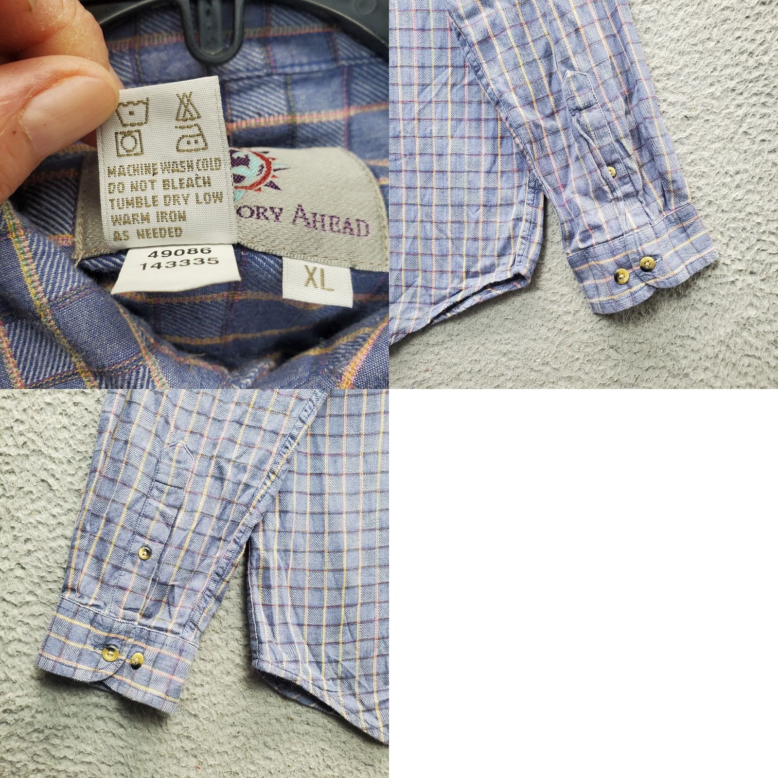The Territory Ahead Territory Ahead Shirt Mens XL Multi Check Chest Pocket Collared Button Down Size US XL / EU 56 / 4 - 8 Thumbnail
