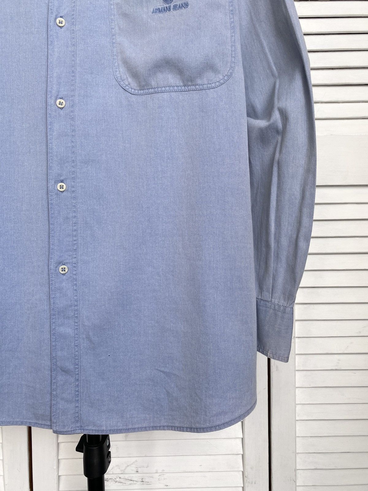 Designer × Giorgio Armani × Vintage Vintage Armani Jeans Italy Button Up Shirt Archive Size US L / EU 52-54 / 3 - 6 Thumbnail