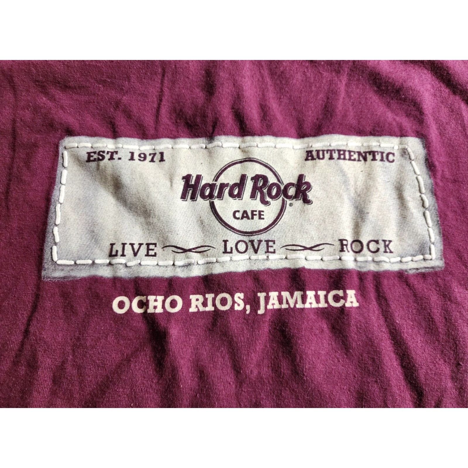 Hard Rock Cafe VINTAGE Hard Rock Cafe T-Shirt Mens L Crew Neck Short Sleeve Red 2000s Rock Rio Jamaica Live Love Ochos Rios Graphic Tee Mens Size US L / EU 52-54 / 3 - 2 Thumbnail