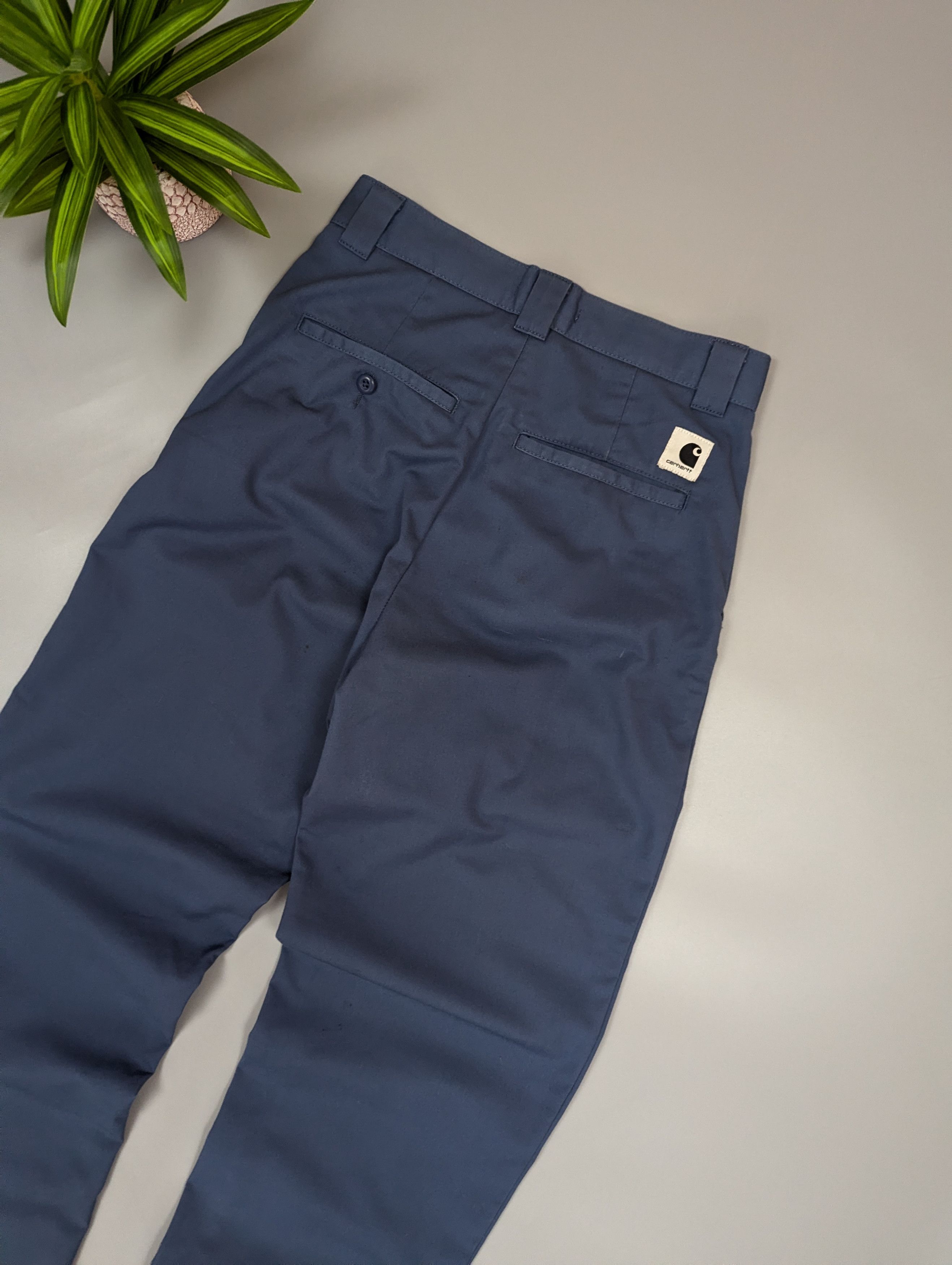 Carhartt Wip Carhartt WIP Master Pant Blue Work Pants Straight Fit Mens Size US 27 - 3 Thumbnail
