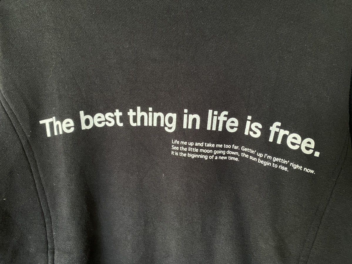 Japanese Brand Vtg Men Bigi Japan Poem life is free hoodie Size US M / EU 48-50 / 2 - 5 Thumbnail