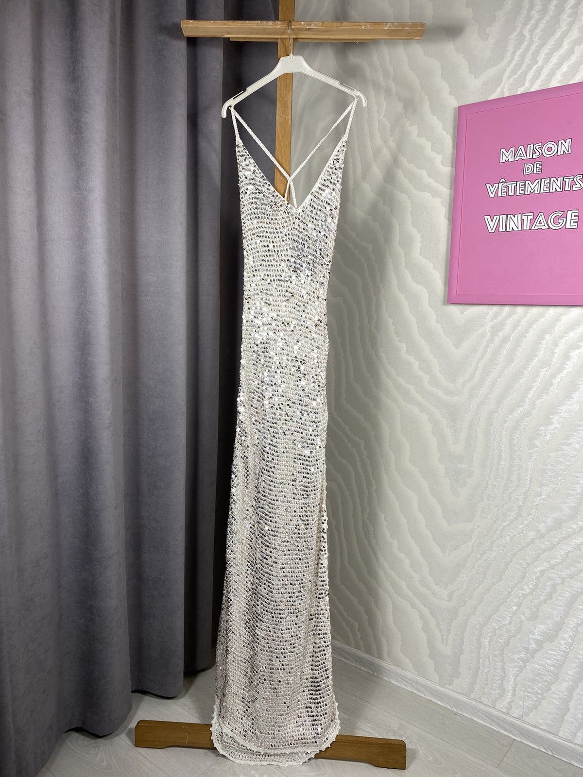 Retrofete Marie Sequin Crochet Dress