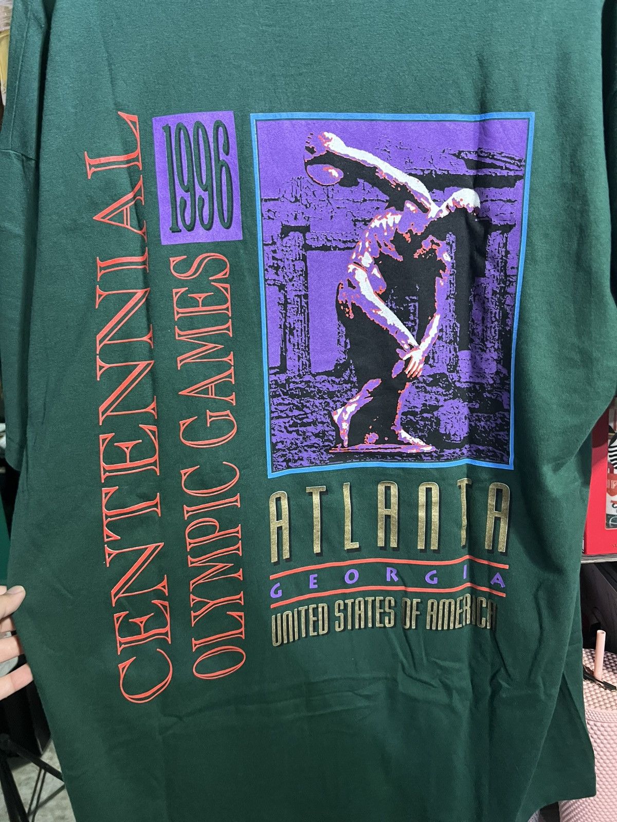USA Olympics × Vintage Vintage Atlanta 1996 tee Size US XL / EU 56 / 4 - 4 Thumbnail
