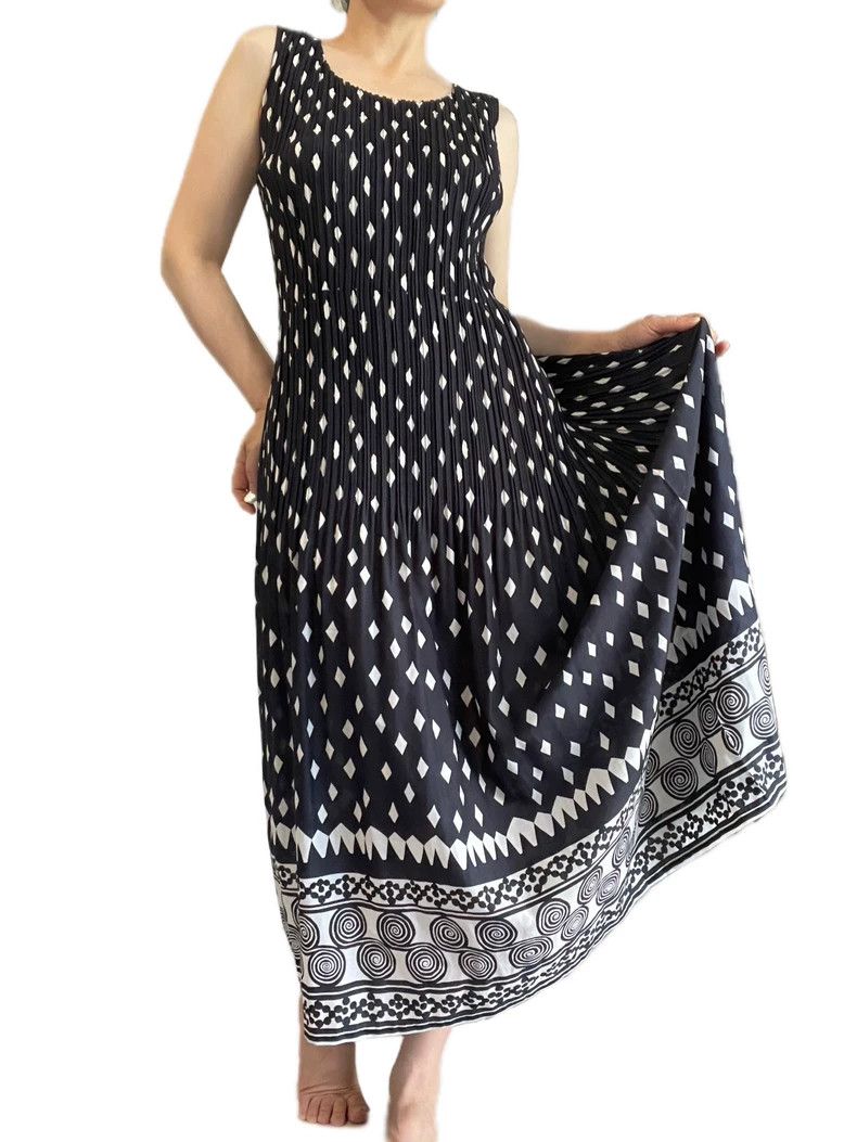 Issey Miyake Issey Miyake size:2 Blue and white mainline dress Size M / US 6-8 / IT 42-44 - 3 Thumbnail