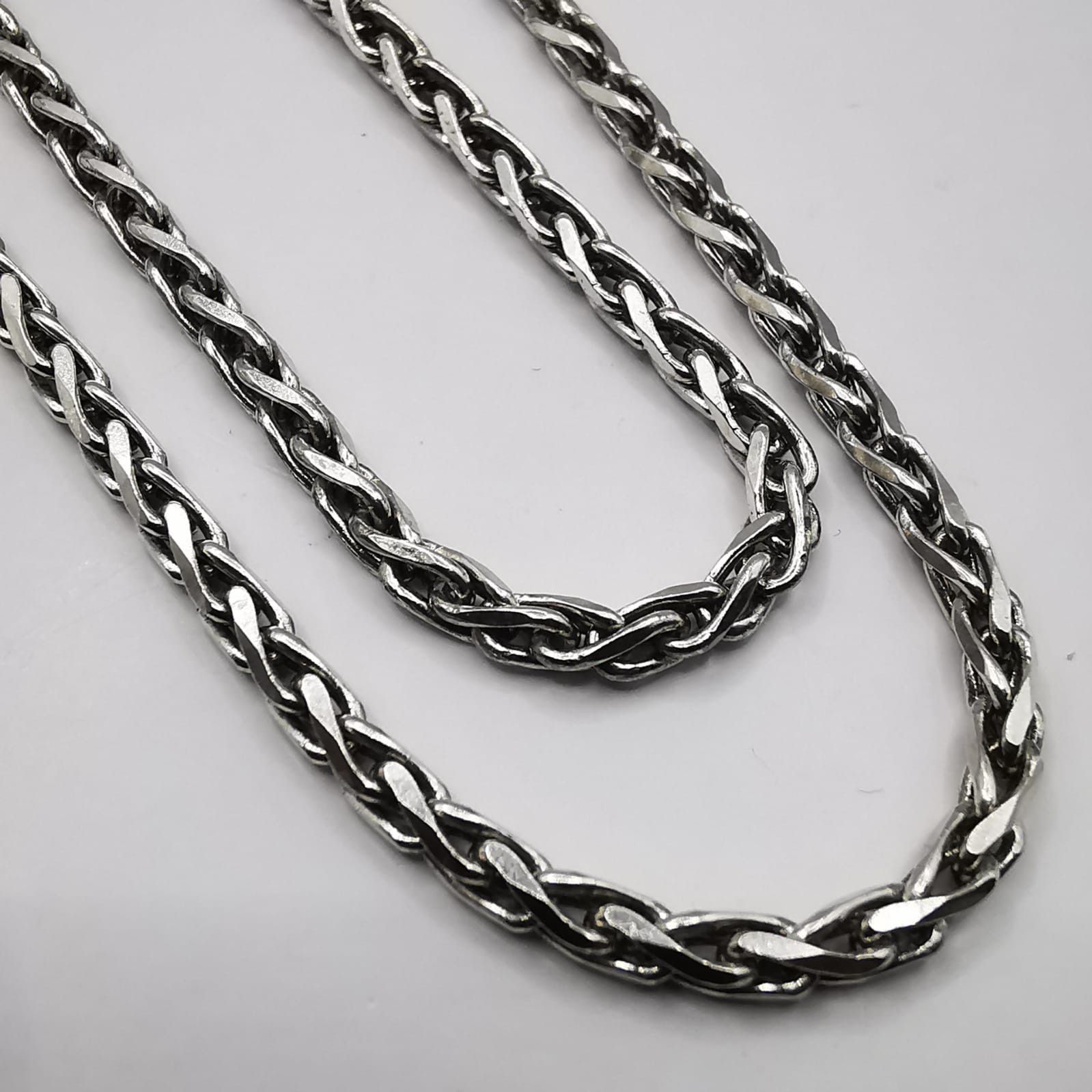 Sterling Silver Vintage Jewelry Chain, 925 Sterling Silver, Signed 14,15g Size ONE SIZE - 8 Thumbnail