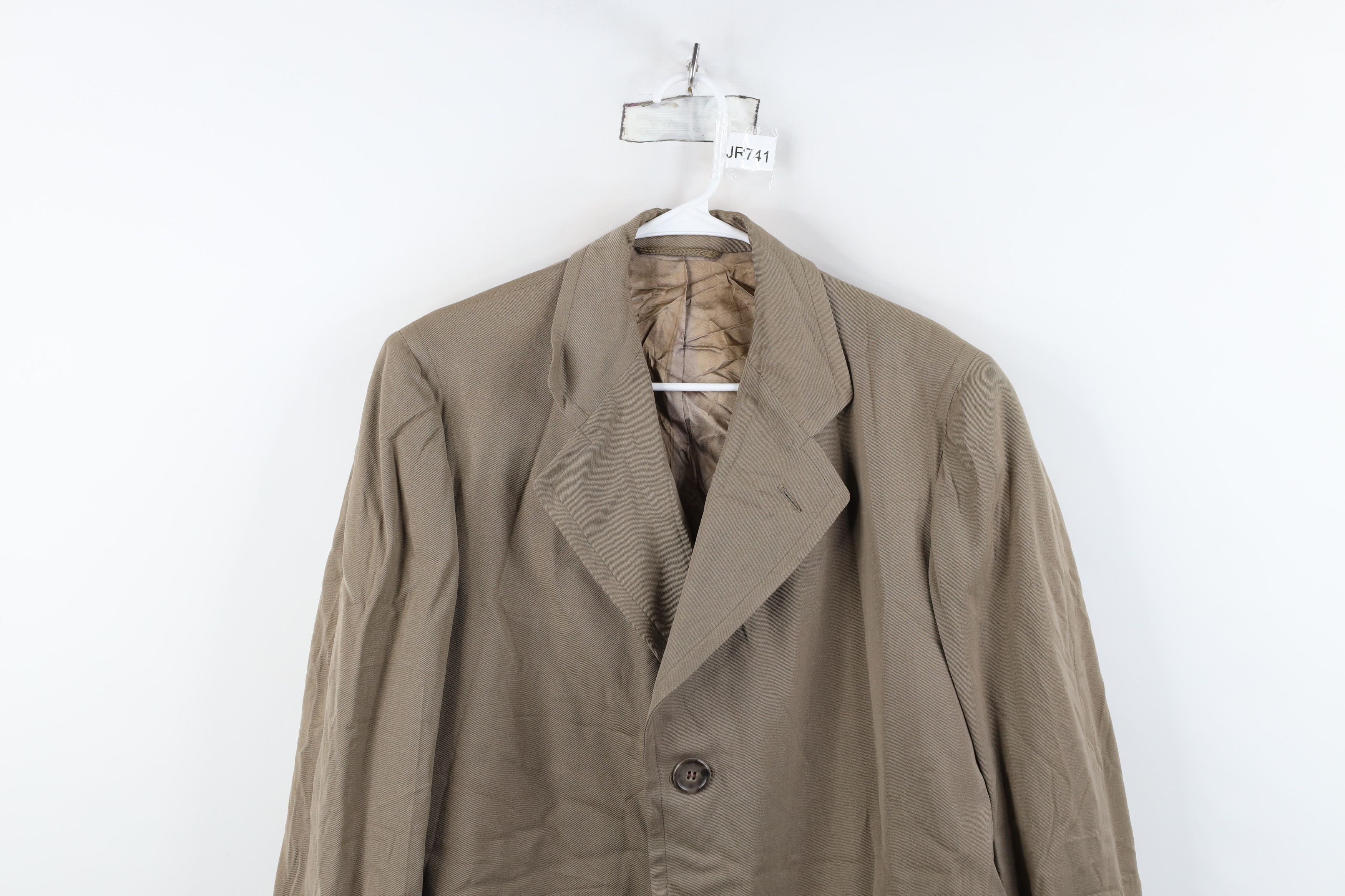 Vintage Vintage 70s Streetwear Gabardine Trench Coat Jacket USA Size US XL / EU 56 / 4 - 2 Thumbnail