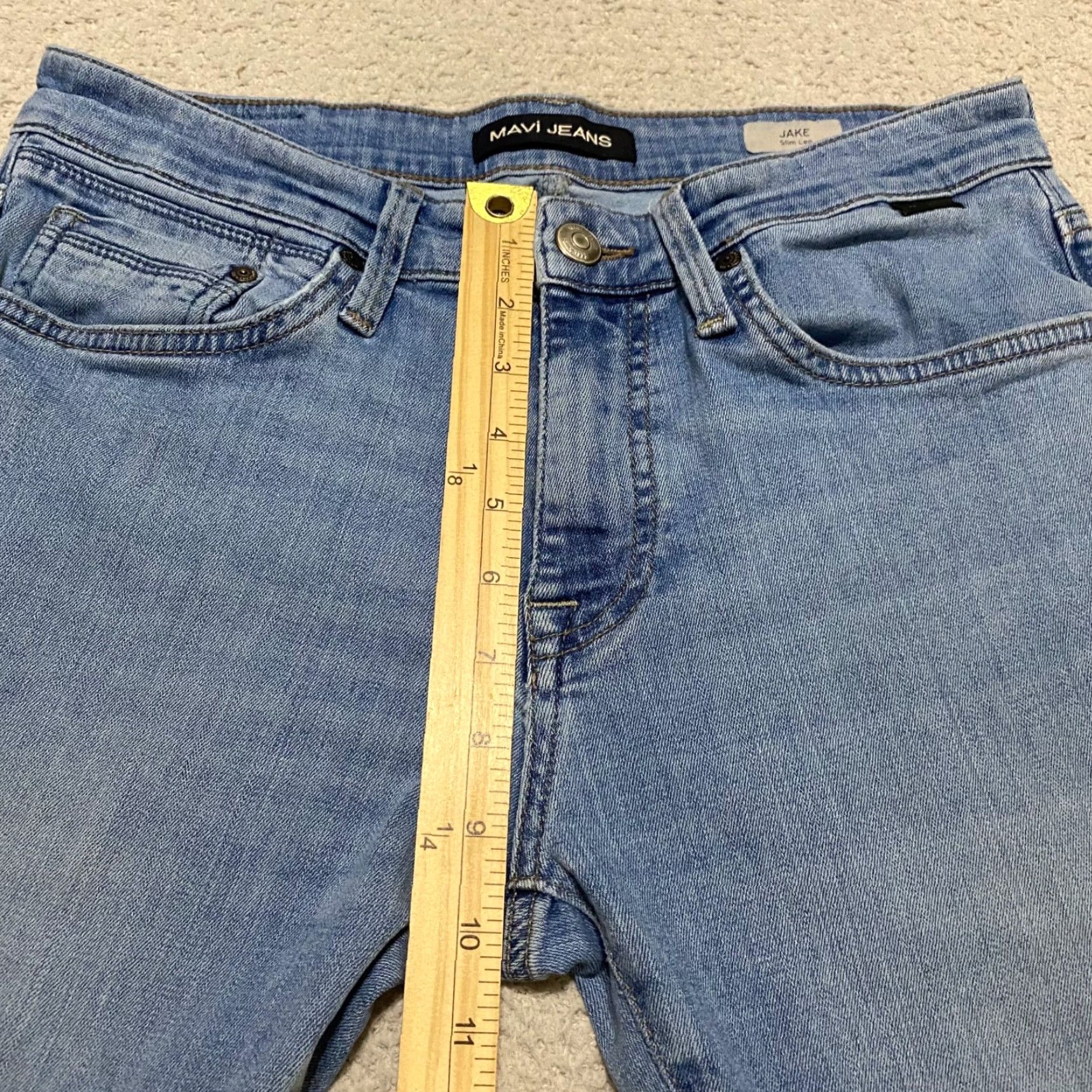 Mavi Mavi Jeans Jake Slim Straight Mid Rise 30x30 Denim Blue Medium Wash Jeans Men Regular Waist 5-Pocket Style Cotton Polyester Shirt? Size US 30 / EU 46 - 7 Thumbnail