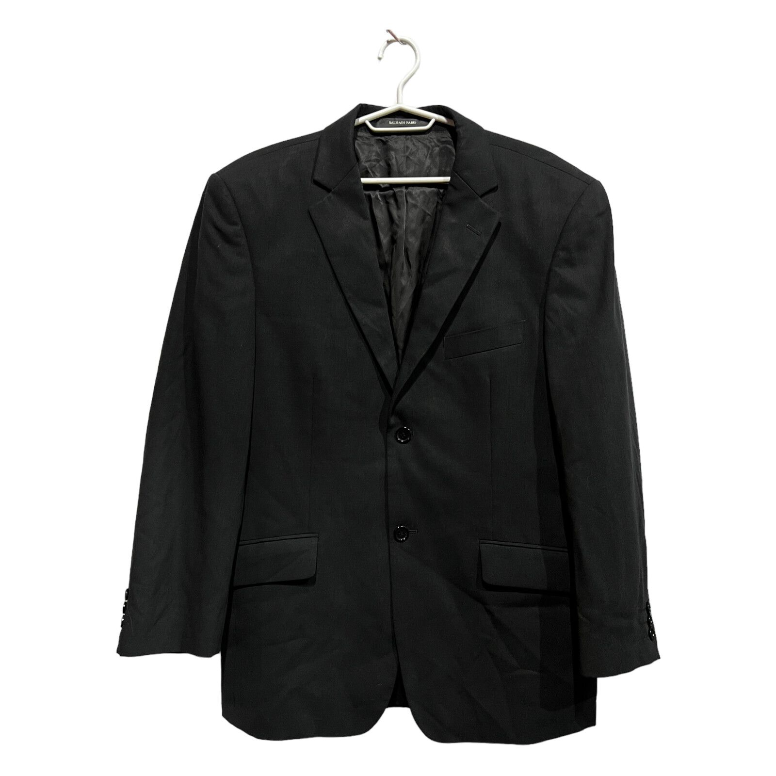 Pre-owned Balmain Paris Blazer Jacket Size 38s In Black