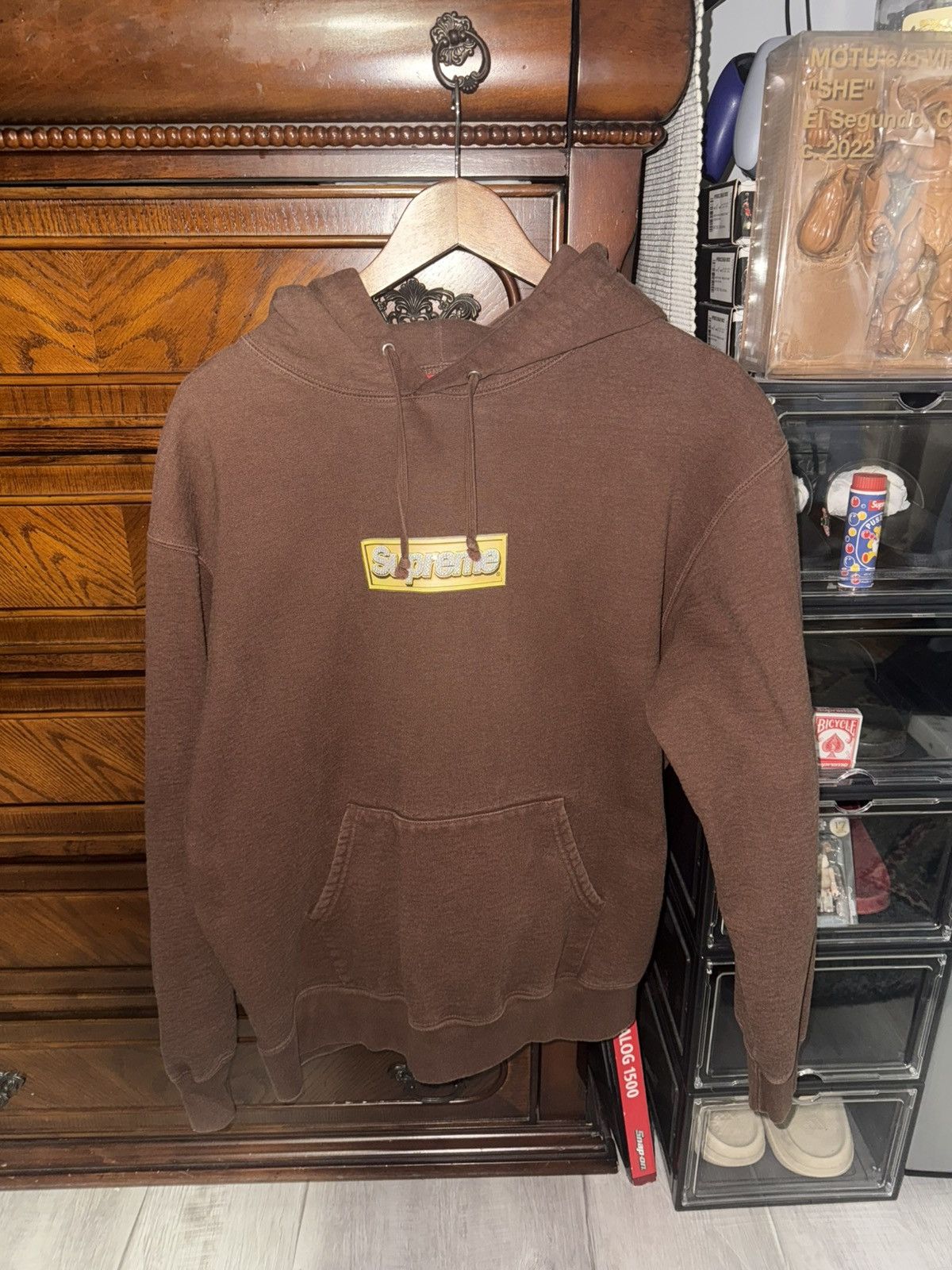 トップス supreme Washed Box Logo Crewneck l brown Supreme Washed Box Logo Crewneck Brown Men's - SS25 - US