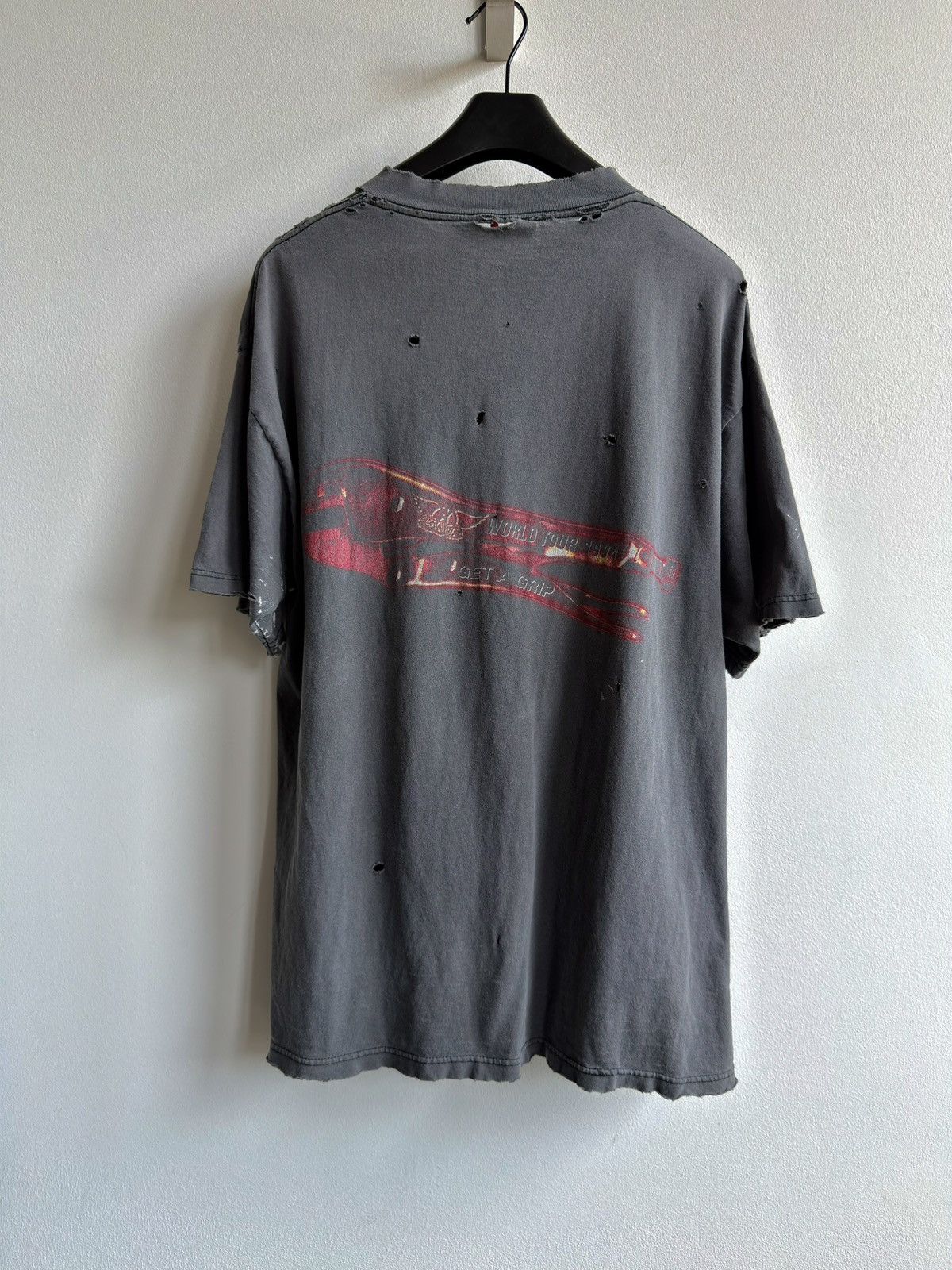 Band Tees Vintage 90s Faded Thrashed Grunge Erd Aerosmith Band Tee Size US XL / EU 56 / 4 - 8 Thumbnail