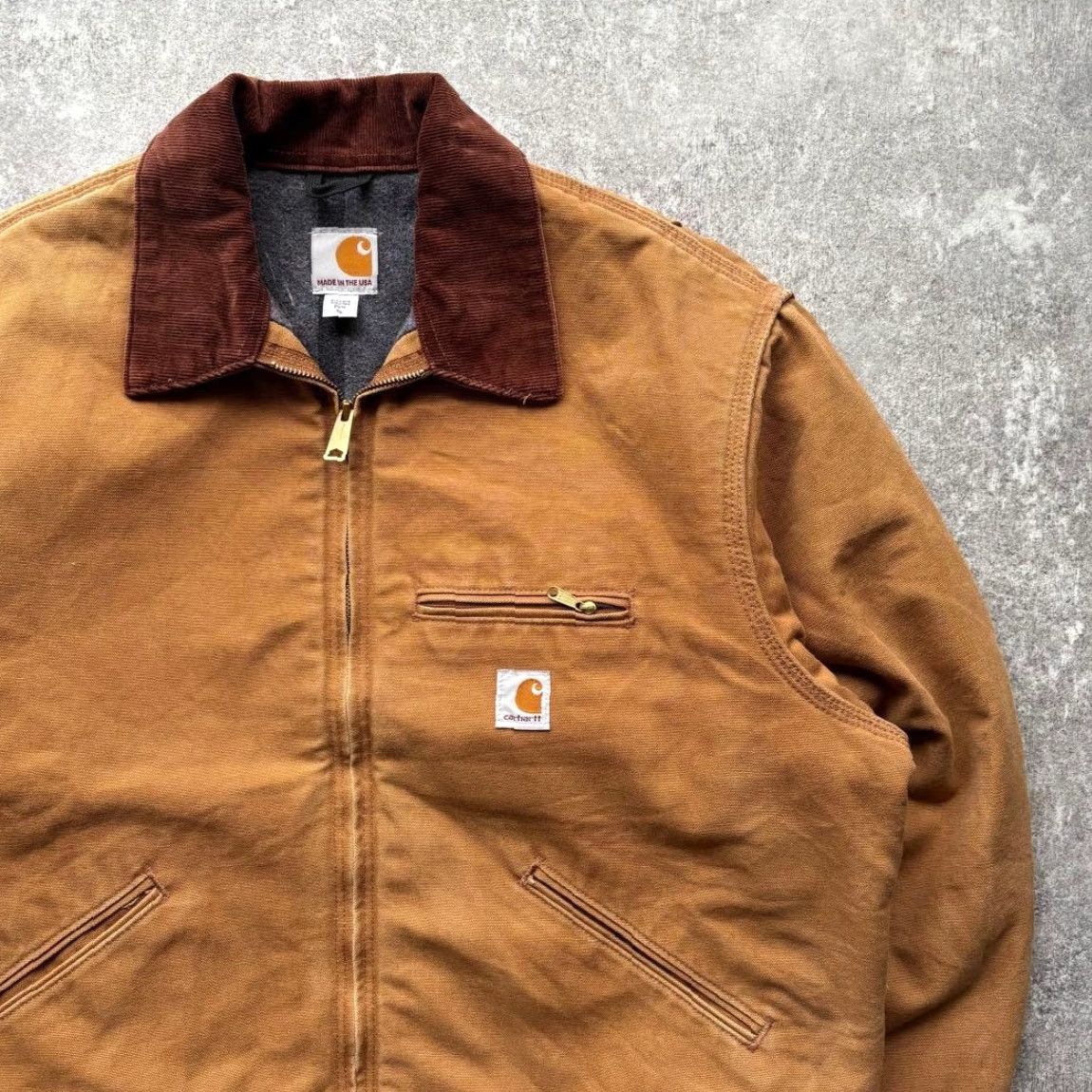 Carhartt VINTAGE Carhartt Detroit Jacket J001 BRN Size XL Made in USA Size US XL / EU 56 / 4 - 3 Thumbnail