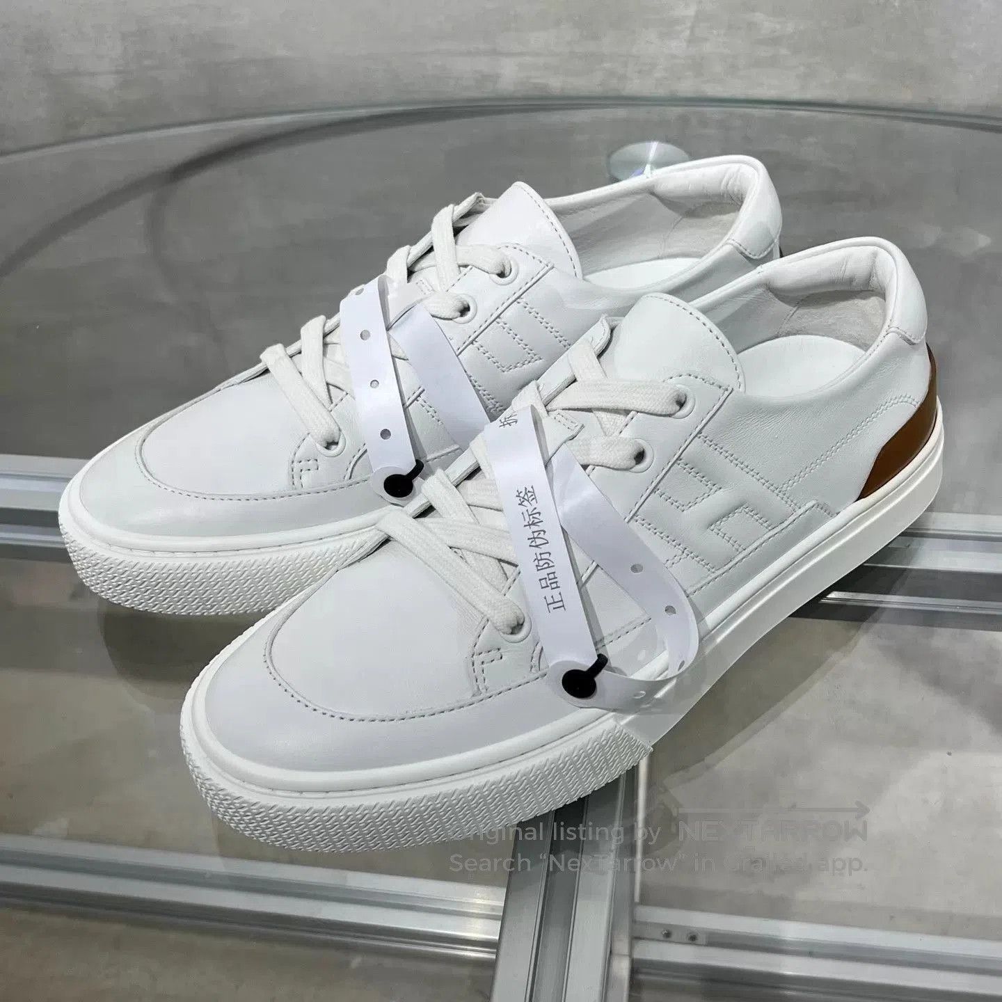 Hermes White Low. Size US 7 / EU 40 - 2 Thumbnail
